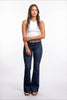 Mid-Rise Tummy Control Flare - Three Inseams (Blue)