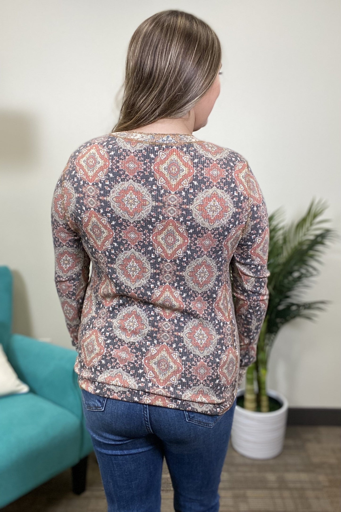 Stylish Pattern Long Sleeve Top