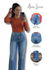 The Rae by Ava Lane High-Rise Tummy Control Comfort Waist Wide Leg Jeans in Three Lengths