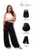 The Rae High-Rise Tummy Control Wide Leg Jeans - Three Inseams (Dark Charcoal)