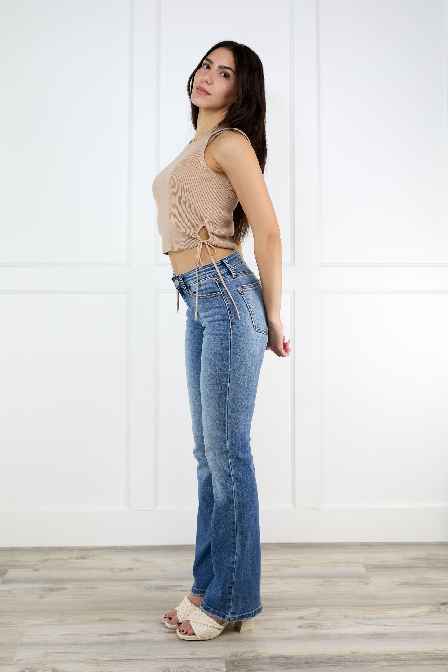 The Riley from Judy Blue: Mid-Rise Vintage Bootcut Denim