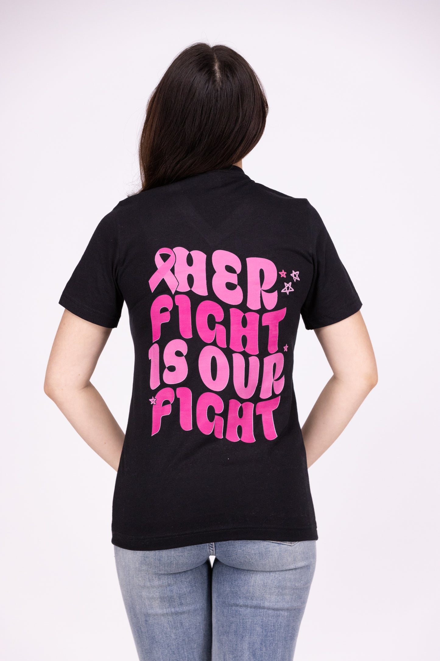 Her Fight Is Our Fight V-Neck T-Shirt *Final Sale*