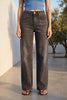 The Tara High-Rise Tummy Control Charcoal Wide Leg Jeans in Three Lengths