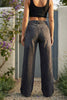 The Tara High-Rise Tummy Control Charcoal Wide Leg Jeans in Three Lengths