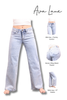 The Bristol Mid-Rise Tummy Control Wide Leg Striped Jeans