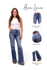 The Crystal High-Rise Tummy Control Distressed Flare Leg Jeans