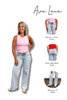 The Bristol Mid-Rise Tummy Control Wide Leg Striped Jeans