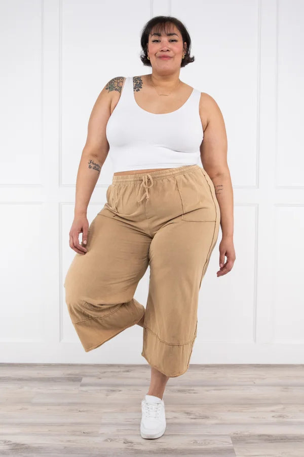 Miss Me Wide Leg Cropped Pants