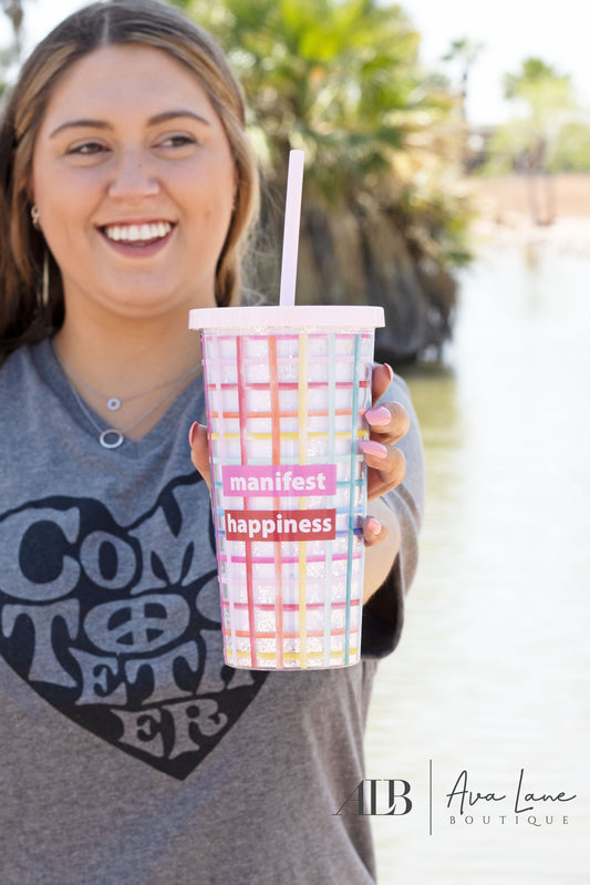 Manifest Happiness Tumbler