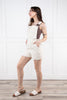 Homegirl from Judy Blue: High-Rise Garment Dyed Denim Overall Shorts
