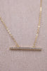 B.b Lila My Way Pave Bar Necklace