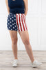 The Liberty from Judy Blue: High-Rise Americana Flag Fray Hem Denim Shorts