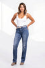 The Lana by Ava Lane Mid-Rise Tummy Control Straight Leg Denim