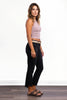 Mid-Rise Tummy Control Cropped Bootcut Vintage Black Jeans