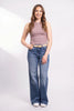 The Shelby by Ava Lane High-Rise Wide Leg Tummy Control Denim Three Lengths
