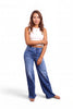 High-Rise Tummy Control Vintage Wide Leg Jeans