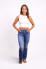 The Georgia Mid-Rise Tummy Control Vintage Blue Bootcut Jeans
