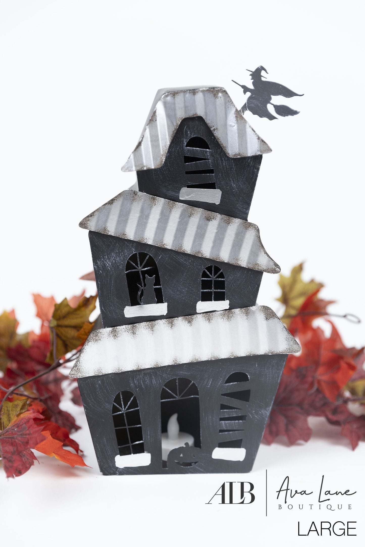 Lighted Haunted House Shelf Sitter