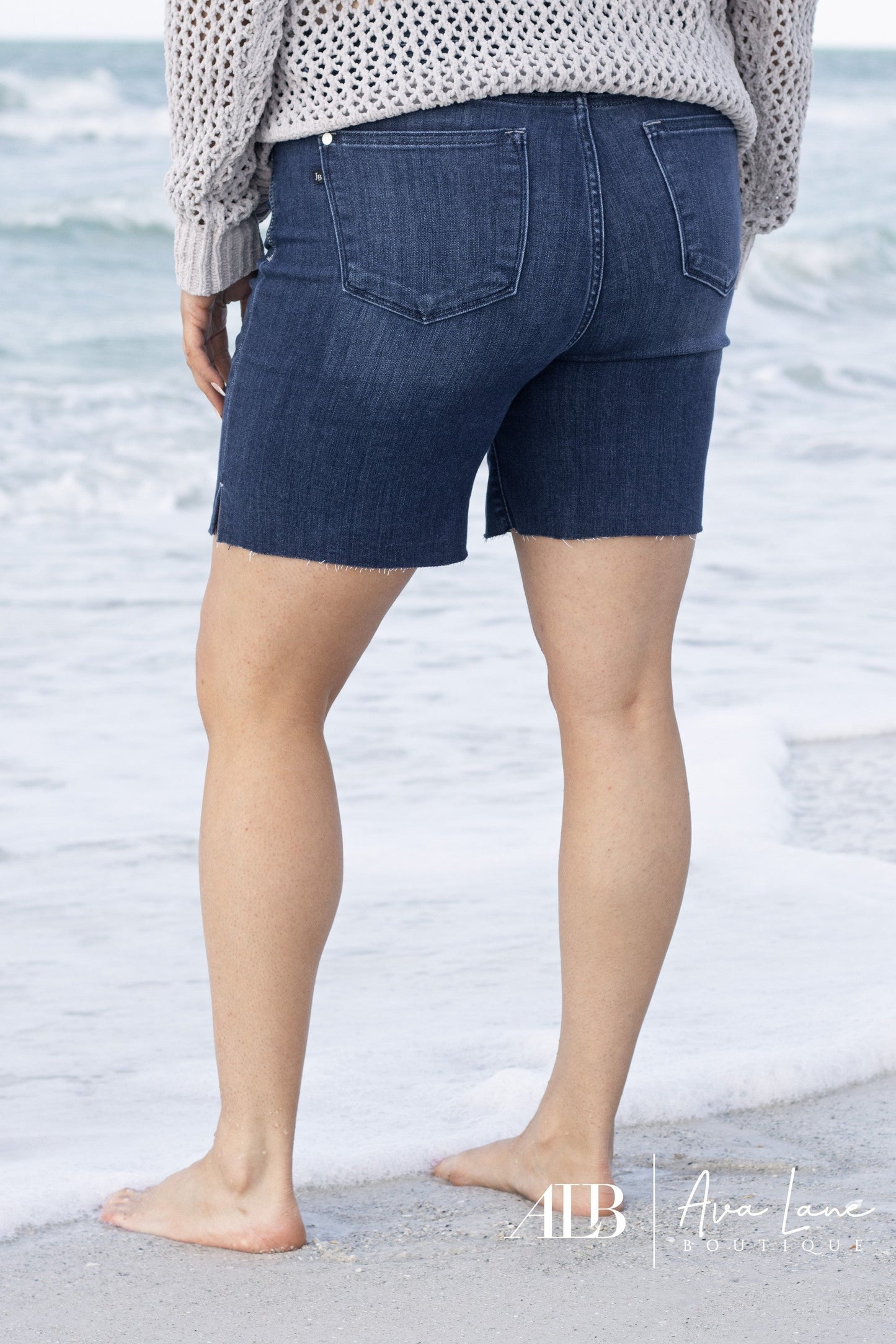 Judy Blue We Don't Have To Go Out Mid-Rise Denim Shorts