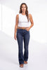 The Rachel by Lovervet High-Rise Tummy Control Bootcut Denim Three Lengths
