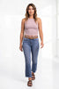 Mid-Rise Cropped Bootcut Tummy Control Jeans
