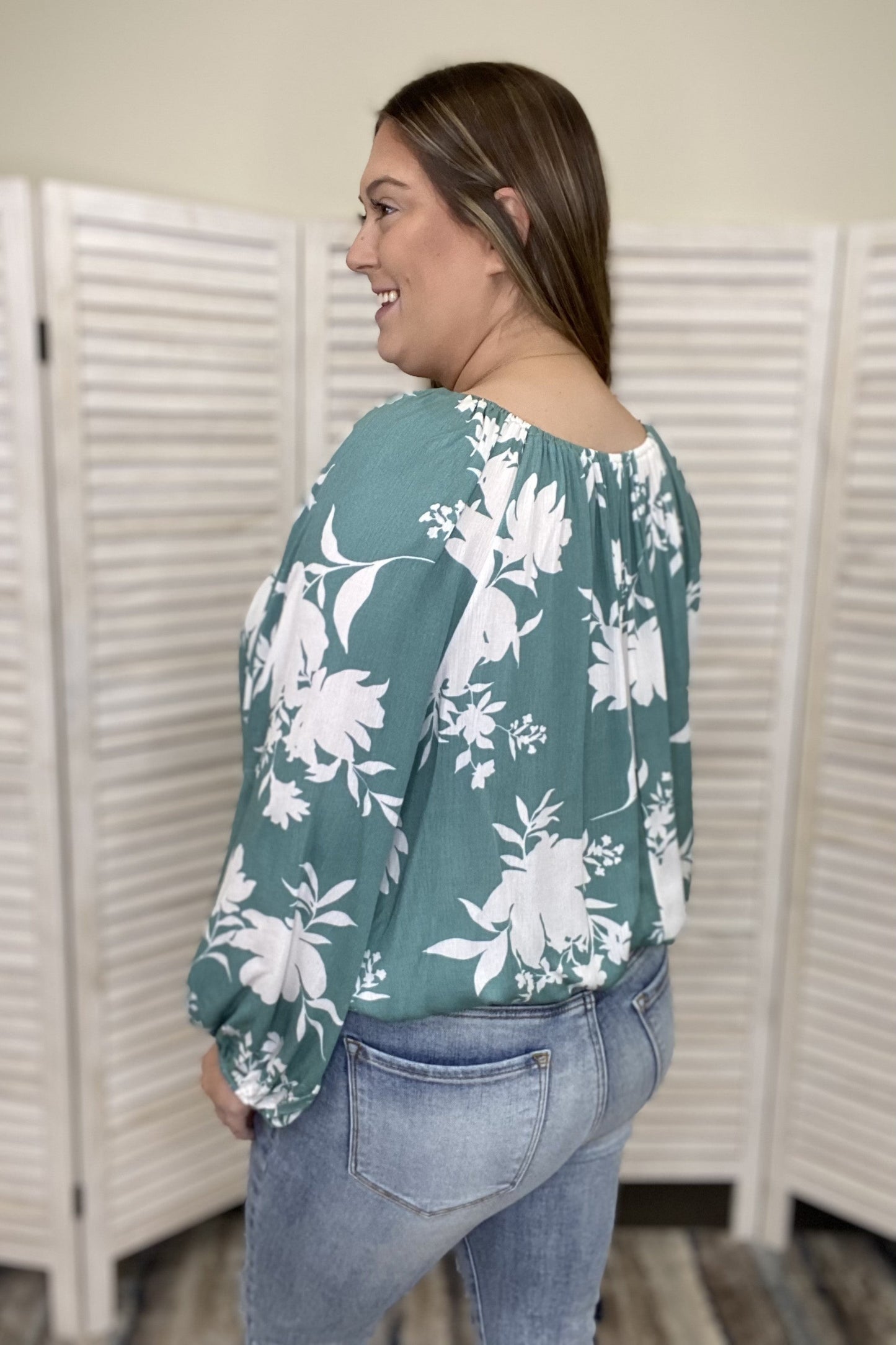 Tropical Heart Long Sleeve Top