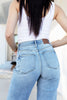 The Taylor from Judy Blue: High-Rise V Front Waistband Straight Leg Denim