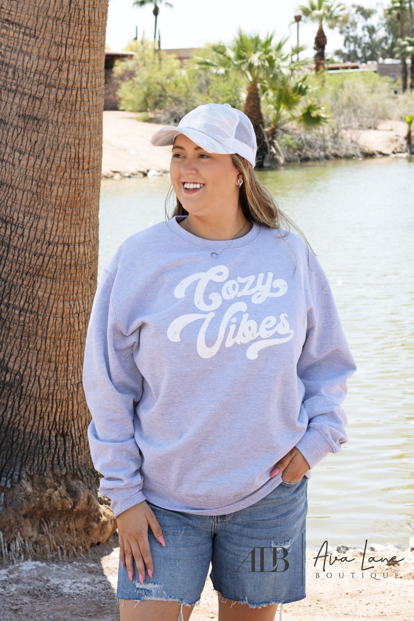 Cozy Vibes Graphic Long Sleeve Sweatshirt * Final Sale*